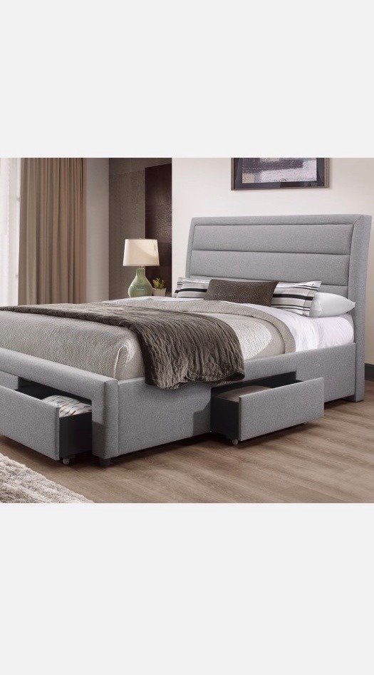 Atlanta King Bed With 3 Drawers In, Queen Size Bed Frame Atlanta